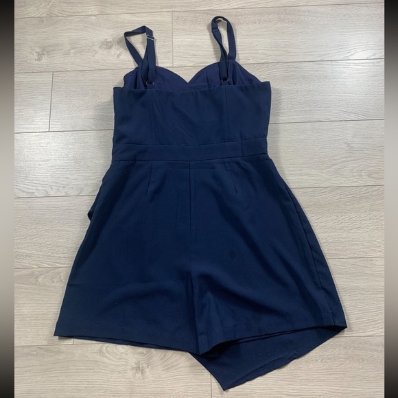 Adelyn Rae Navy Skort Romper - Picture 4 of 11